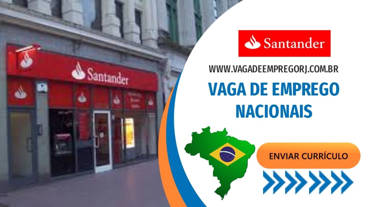 Vagas de emprego Santander, envie seu currículo